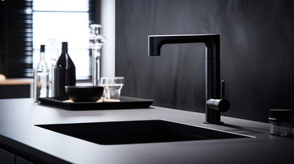 Texture of a Lustrous Black Metal With a rous shine and a smooth surface, this glossy black metal exudes sophistication and elegance. Its reflective qualities give it a depth and richness
