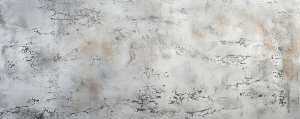 Obraz premium Texture of sunbleached zinc A textured surface showing faded grey and white areas with cracked lines and spots. The metal looks worn and has a matte finish.