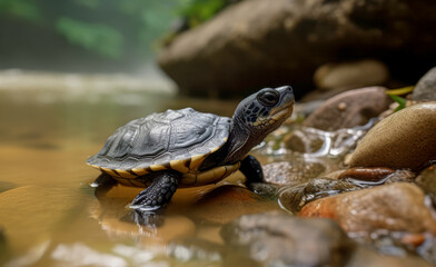 Fototapeta premium turtle in the water