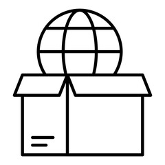 Global Delivery Outline Icon