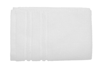 Folded white towel. On an empty background. PNG