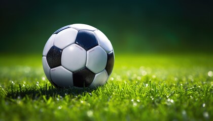 Obraz premium soccer ball on green grass