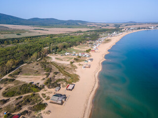 Aerial view of Gradina (Garden) Beach, Bulgaria - obrazy, fototapety, plakaty