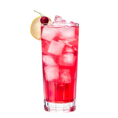 Cranberry Carnival Cocktail on a transparent background.