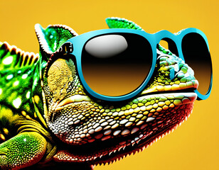 Chameleon Sunglasses Abstract Minimal Digital