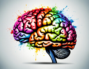  Creative Brain in Vivid Colors Artistic Inspiration and Innovation Concept