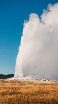 Old Faithful Geyser Yellowstone Park