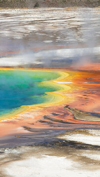 Primistic Geyser in Yellowstone