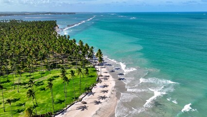 Carneiros Beach At Tamandare In Pernambuco Brazil. Exotic Bay Water. Nature Landscape. Paradisiac...