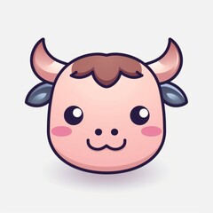 Fototapeta premium Kawaii Bull Illustration