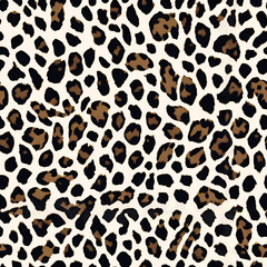 Seamless leopard pattern, jaguar texture, animal fur, African animal texture.