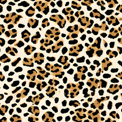 Seamless leopard pattern, jaguar texture, animal fur, African animal texture.