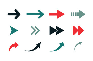 set of  arrow sign vector design