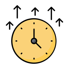 Time Up Colored Outline Icon