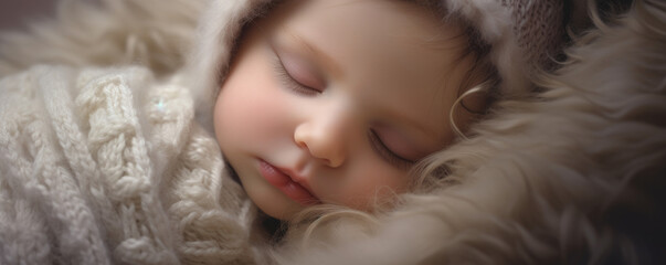 Portrait of a beautiful sleeping baby