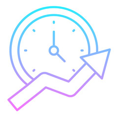 Time Growth Gradient Icon