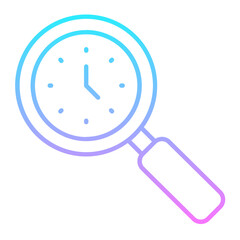 Time Search Gradient Icon