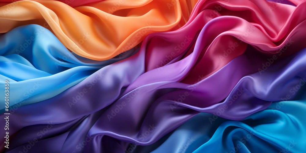 Aufkleber color ribbon pattern background. texture waves presentation backdrop. ai generative