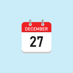 December 27 Concept Design. Vector Illustration.	