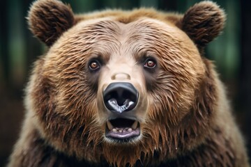 brown face of a bear Generative AI