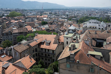 Fototapeta na wymiar Panoramic view of city of Geneva, Switzerland