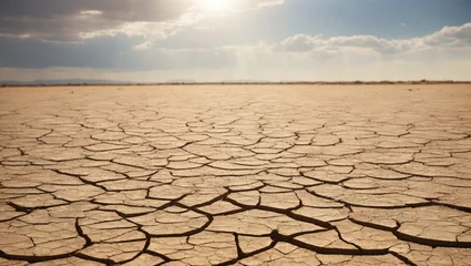 Deurstickers world water day, image of arid land due to drought © Jordi E.