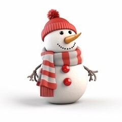 snowman isolated on white background