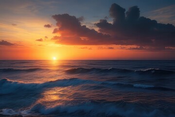 Obraz premium sunset over the sea