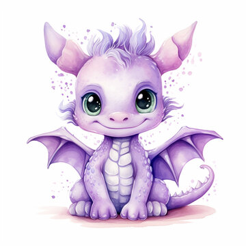Colorful baby dragon illustration (generated AI)