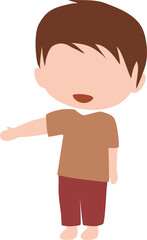 Faceless Cute Boy Illustration