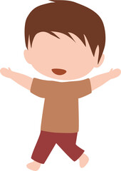 Faceless Cute Boy Illustration