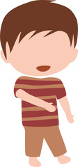 Faceless Cute Boy Illustration