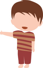 Faceless Cute Boy Illustration