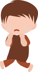 Faceless Cute Boy Illustration