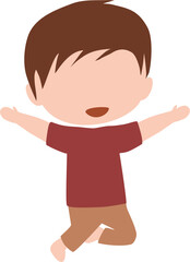 Faceless Cute Boy Illustration