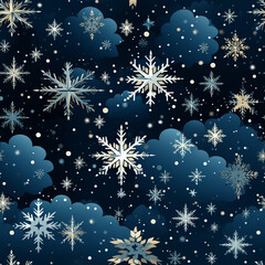 christmas background pattern with snowflakes