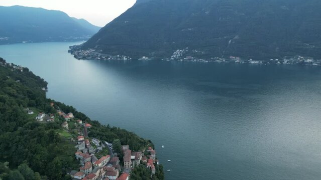 Lake Como, Italy. Drone footage, DJI Mini 3 Pro, 4k 30FPS. Beautiful scenic shots of several of the towns on Lake Como