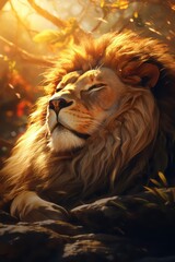 Naklejka premium portrait of a lion