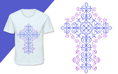 t shirt design concept with Jesus cross