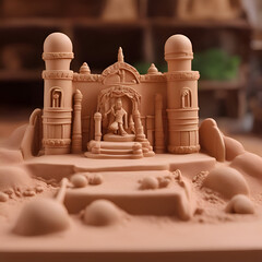 Sand castle made of clay. Sand castle made of clay. Sand castle