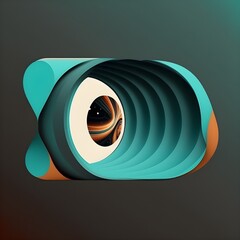 video tracks logo abstract minimalistic modern flat design simple beautiful abstract paper cutout drop shadow beautiful brushes teal and orange no text playhead black hole fast forward film roll 