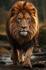 lion in the zoo