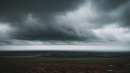 storm clouds over the plain