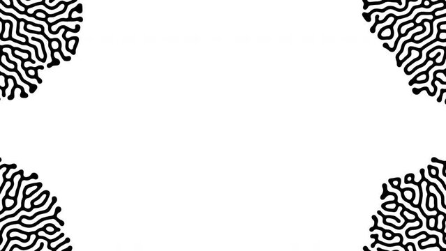 Reaction diffusion organic growing pattern. Cell division science background.