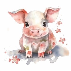 pig with a background