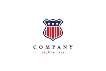 logo american flag shield emblem