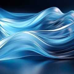 Fototapeta premium abstract blue wave background