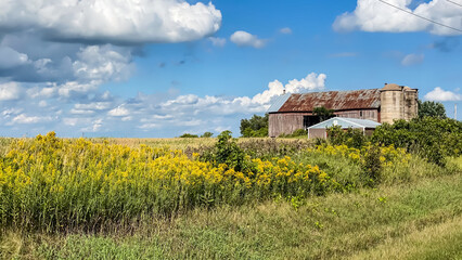 Wisconsin Farm and Fields on a Summer Day