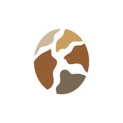 Simple Stone Wall Logo Design Template Symbol Illustration