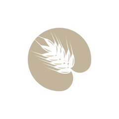 Wheat Logo Grain Design Simple Illustration Template